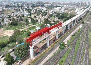 अहमदाबाद जिल्ह्यात एसबीएस पद्धतीने बांधकाम सुरू आहे, गुजरात-ऑक्टोबर 2023