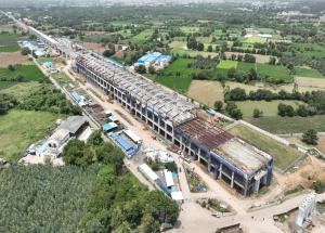 आणंद एचएसआर स्टेशन पर कार्य प्रगति पर है, गुजरात-अक्टूबर 2023