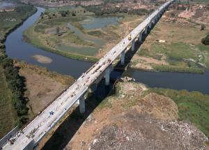 મીંઢોળા નદી પર નદી પુલનું કામ, નવસારી જિલ્લો, ગુજરાત પૂર્ણ થયું છે - માર્ચ 2024