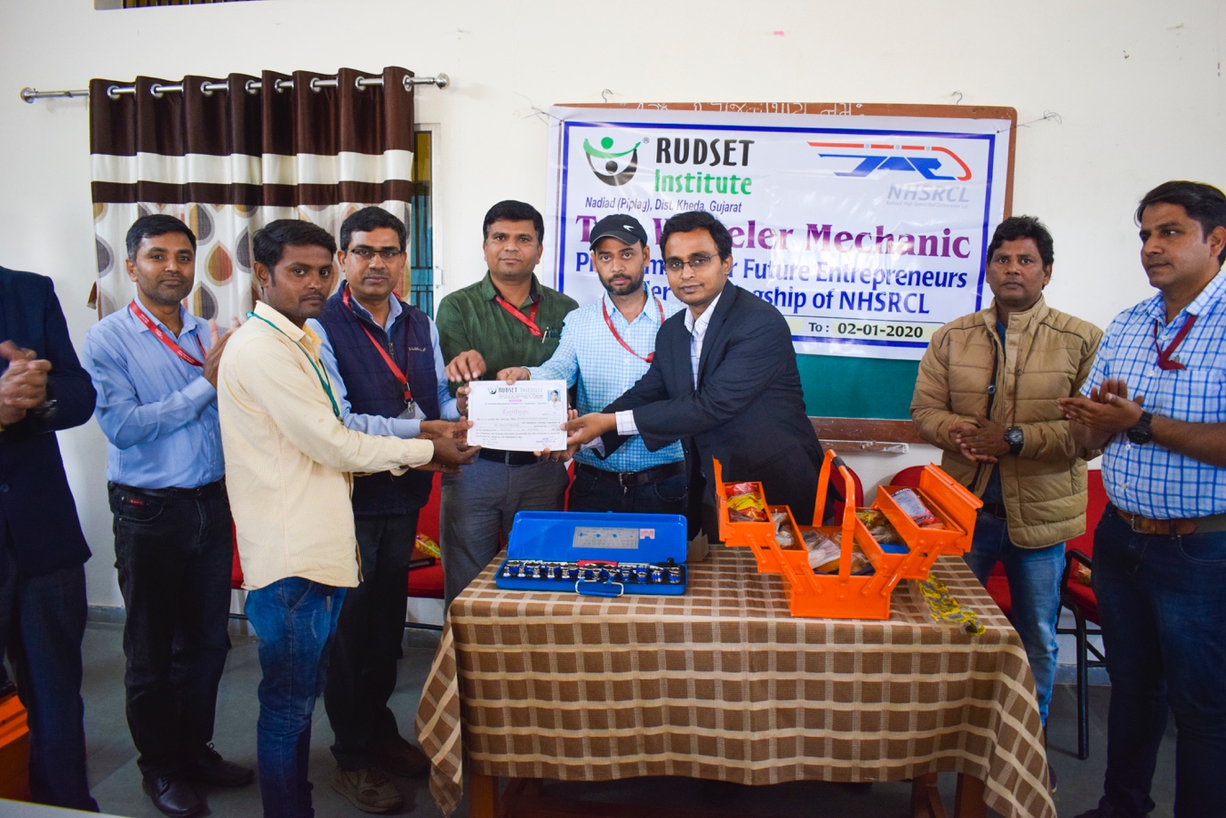Tool box and certificate distribution ceremony 