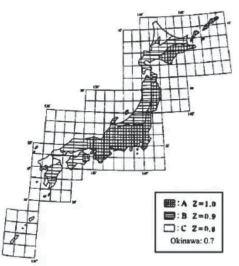 Fig. 19: Seismic Zonation Map of Japan