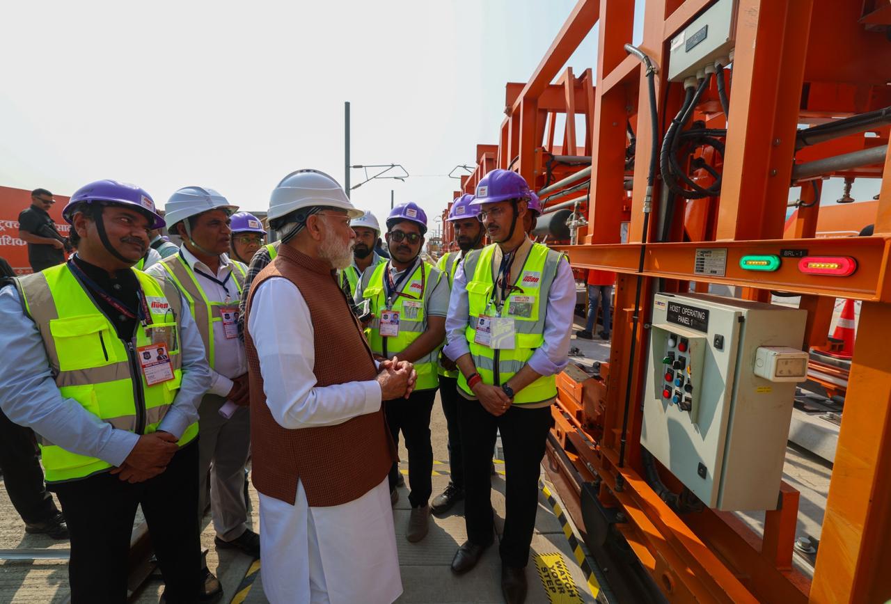 Hon’ble Prime Minister visit to under-construction Surat Bullet Train station on 15th November 2025