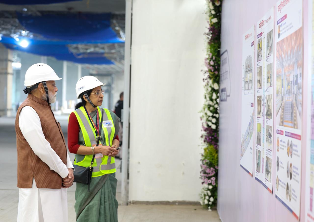 Hon’ble Prime Minister visit to under-construction Surat Bullet Train station on 15th November 2025