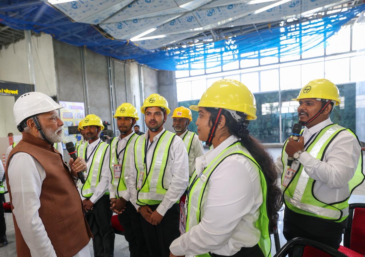 Hon’ble Prime Minister visit to under-construction Surat Bullet Train station on 15th November 2025