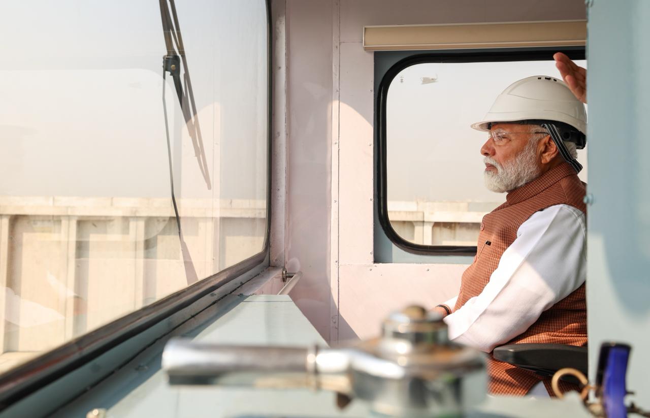 Hon’ble Prime Minister visit to under-construction Surat Bullet Train station on 15th November 2025