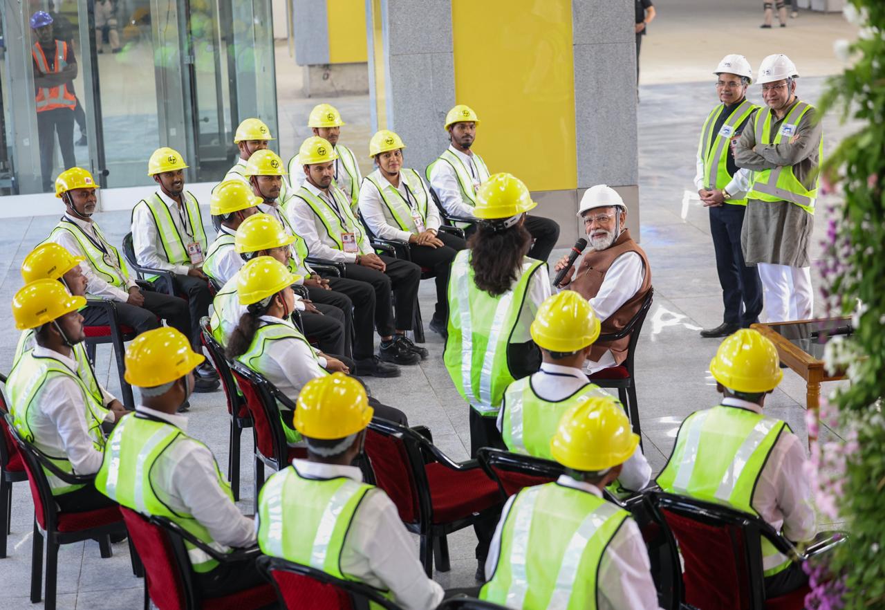 Hon’ble Prime Minister visit to under-construction Surat Bullet Train station on 15th November 2025