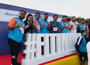 NHSRCL's Vadodara office employees at Vadodara Marathon 2020