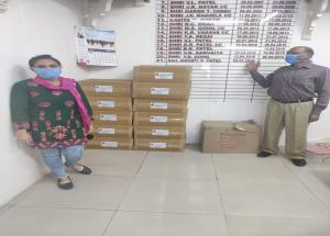 Hand Sanitisers, Gloves, Face mask etc. were handed over to district administration in Vadodara on 01-Apr-2020