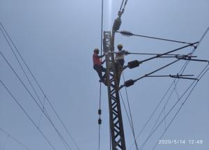 OHE works at Karachiya yard resumed on 26 may 2020