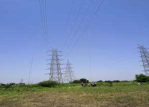 Work in progress at PGCIL 220kV in Navsari on 26 may 2020