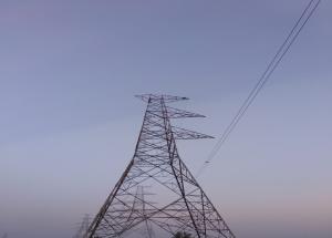 Stringing work in progress in 400kv GPEC Kasor line in Bharuch district on 01 june 2020