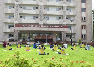 Yoga day celebrations at NHSRCL site offices on 21 jun 2020