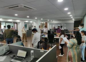 NHSRCL Surat office took pledge to Fight Against Covid-19 on 8-Oct-2020