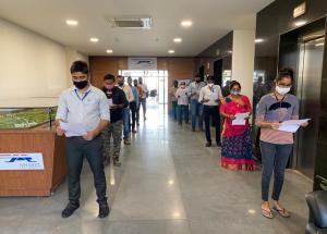 National Unity Day 2020 pledge taken by all NHSRCL officials at Corporate & project offices