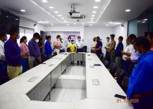 National Unity Day 2020 pledge taken by all NHSRCL officials at Corporate & project offices