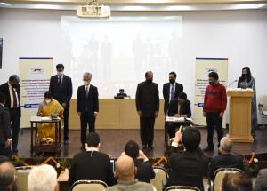 C-4 contract agreement signing ceremony with Larsen & Toubro