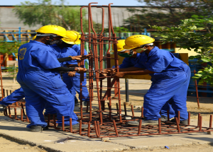 Construction training at a training institute in Ahmedabad under Income restoration plan