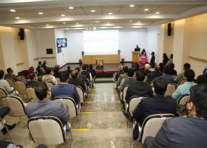 MD NHSRCL addressing employees for their outstanding contribution in awarding C-4 Contract