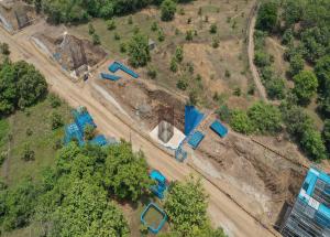 NGL, Excavation, Reinforcement, Shuttering, Formwork, RCC works being carried out at different Pier location like 205P12 to 205P18 in Indergota, Valsad