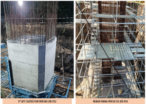 Pier Shuttering Completed for Casting for Pier No 205 P12