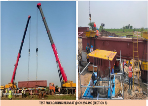 Test Pile Loading Beam at @ CH 256.490 (SECTION 3)