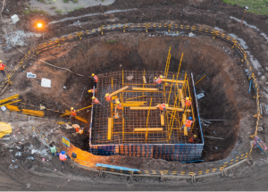 One of the MAHSR construction site near Surat (Gujarat)