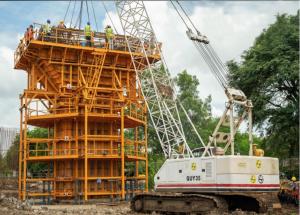 Pier reinforcement work in progress for Mumbai-Ahmedabad High Speed Rail Corridor, 29th Sep 2021