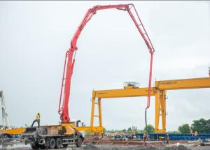 A casting yard being developed for Mumbai-Ahmedabad High Speed Rail Corridor project near Surat (Gujarat), 28th Sep 2021