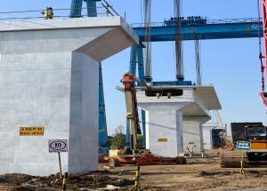 Full Span girder Erected at location on 25.11.2021