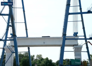 NHSRCL erects first full span box girder on MAHSR alignment in Navsari (Gujarat) on 25/11/2021