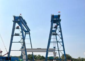 NHSRCL erects first full span box girder on MAHSR alignment in Navsari (Gujarat) on 25/11/2021