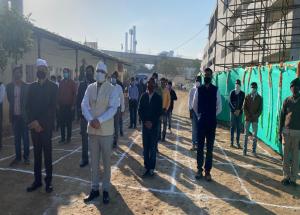 On the occasion of 73rd Republic Day 2022, NHSRCL offices marked the day with flag hoisting ceremony