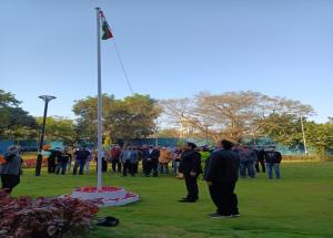 On the occasion of 73rd Republic Day 2022, NHSRCL offices marked the day with flag hoisting ceremony