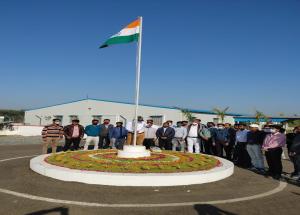 On the occasion of 73rd Republic Day 2022, NHSRCL offices marked the day with flag hoisting ceremony