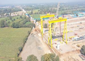 Erected Bridge Gantry @ Ch 434 kms, Anand District