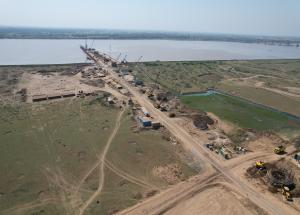 Well Foundation Work in Progress, Narmada River @ Ch 322 kms, Bharuch District - February 2022