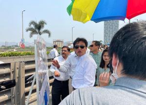 Mr. Yasuhiro OKANISHI, Vice Minister of International Affairs, MLIT JAPAN & Mr. Tomoyuki NAKANO, Director for Overseas HSR Projects along with Sh. Satish Agnihotri, MD, NHSRCL visited various construction sites & related activities of MAHSR The delegation visited various Casting Yards, Surat HSR station site and river Daman Ganga bridge site in Gujarat and Thane Creek & Bandra-Kurla Complex station site in Maharashtra.