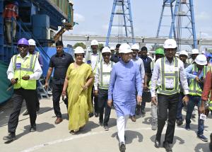 Hon’ble Minister for Railways & Minister of State for Railways visits MAHSR Construction site on 6th June 2022