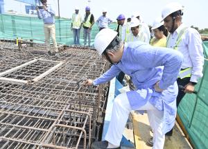 Hon’ble Minister for Railways & Minister of State for Railways visits MAHSR Construction site on 6th June 2022