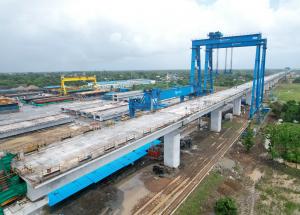 Completion of 1 Km of Continuous Viaduct Through Full Span Girder Launcher at Navsari, Gujarat for MAHSR Corridor