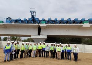 जापान हाई स्पीड रेल इलेक्ट्रिक इंजीनियरिंग कंपनी लिमिटेड (जेई) के अध्यक्ष के नेतृत्व में एक प्रतिनिधिमंडल ने विभिन्न एमएएचएसआर निर्माण स्थलों का दौरा किया