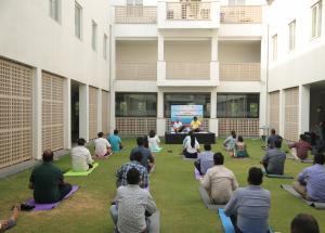 International Day of Yoga Celebration at NHSRCL Corporate office on 21st June 2023