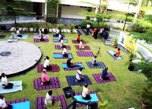 International Day of Yoga Celebration at NHSRCL Vadodara office on 21st June 2023