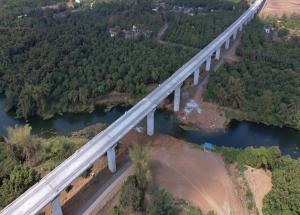 वेंगानिया नदी, नवसारी जिला, गुजरात में नदी पुल का कार्य पूरा हो चुका है - मार्च 2024