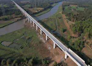 पूर्णा नदी, नवसारी जिला, गुजरात में नदी पुल का कार्य पूरा हो चुका है - मार्च 2024