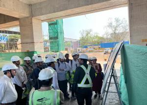 Engineering students from L.D. College of Engineering visited Ahmedabad Bullet Train Station and Sabarmati River Bridge construction site