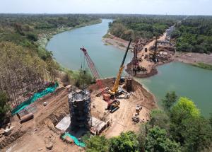 Foundation & Pier Works at Ambika River, Navsari District, April 2023
