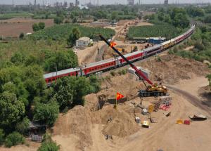 Foundation work at GAD 28, Vadodara District, June 2022