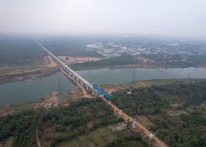 Full Span Launching Gantry at Par River, Valsad District, February 2023