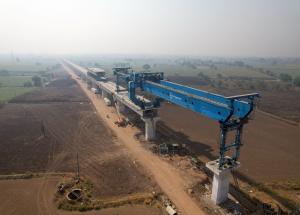 नवसारी जिल्ह्यात फुल स्पॅन बॉक्स गर्डर उभारणी, मार्च 2023